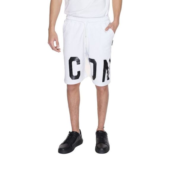 Icon White Cotton Bermuda Men's Shorts - Picture 1 of 5